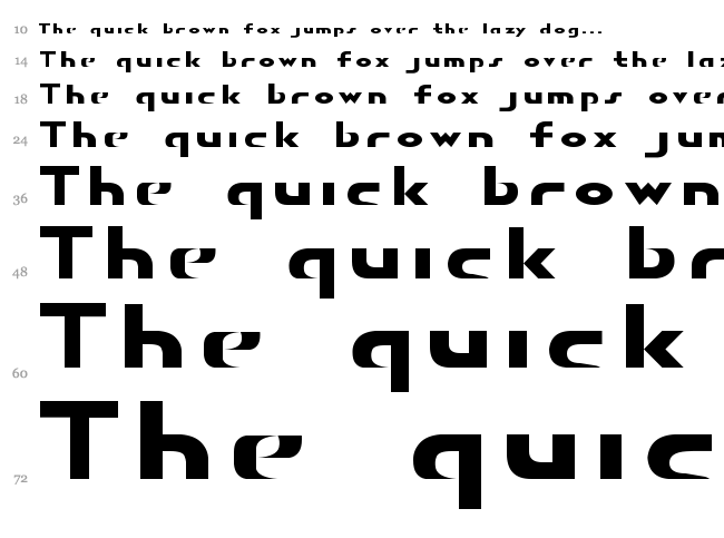 Airborne GP font waterfall